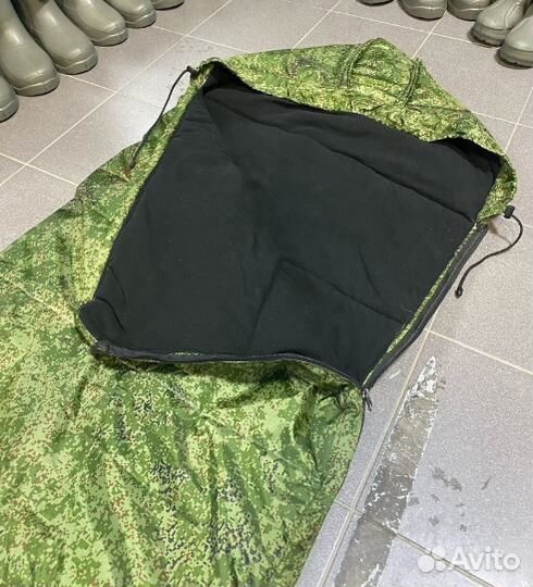 Спальный мешок на флисе, военный, 3 слоя, до -20