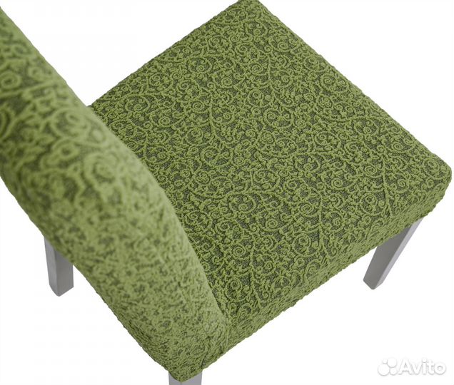 Чехлы на стулья со спинкой 4 шт, Зеленый светлый