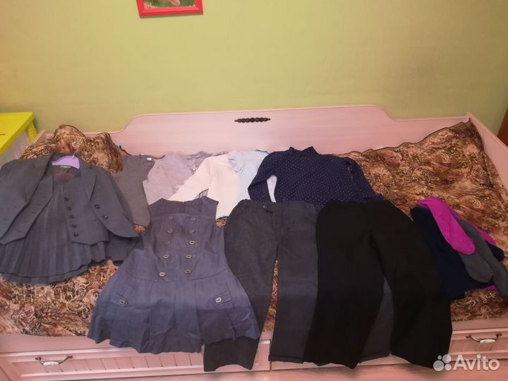 Школьная серая форма пакетом/ рюкзак