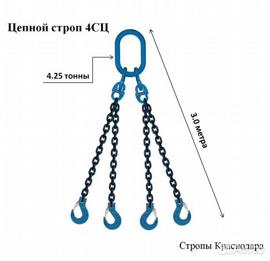 Цепной строп 4сц-4.25/3