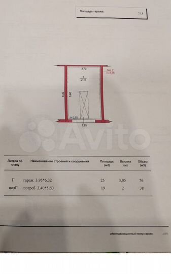Гараж, 22 м²