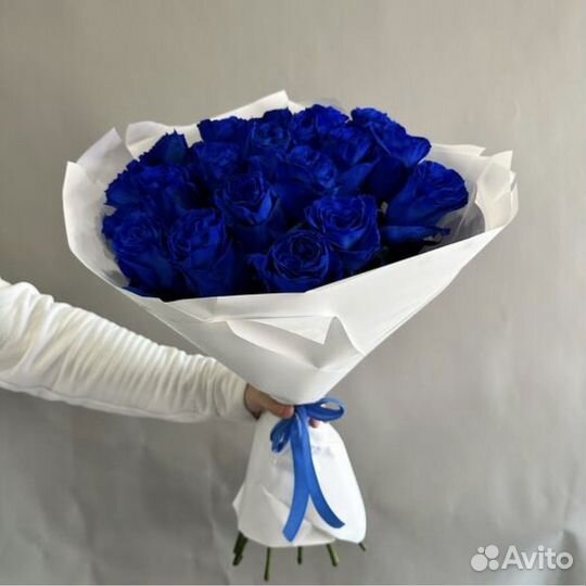 Синии розы премиум Эквадор доставка Сочи Адлер