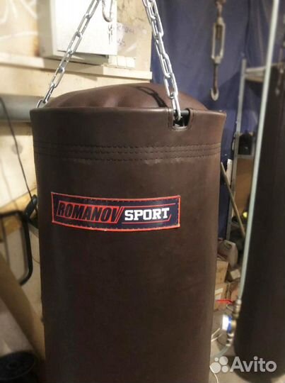 Боксерский мешок кожа коричневый (изготовление)