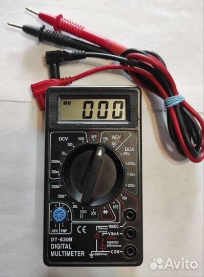 Мультиметр цифровой, вольтметр