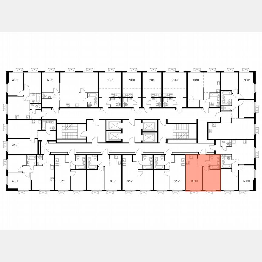 1-к. квартира, 36 м², 24/38 эт.