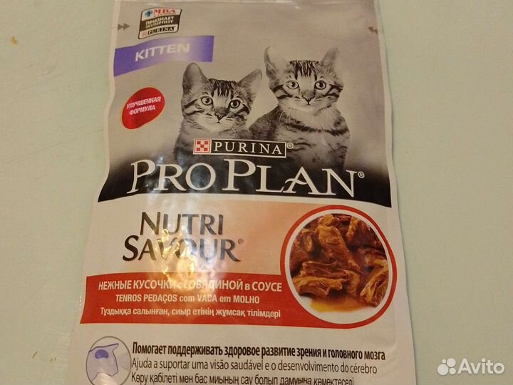 Влажный корм для котят pro plan