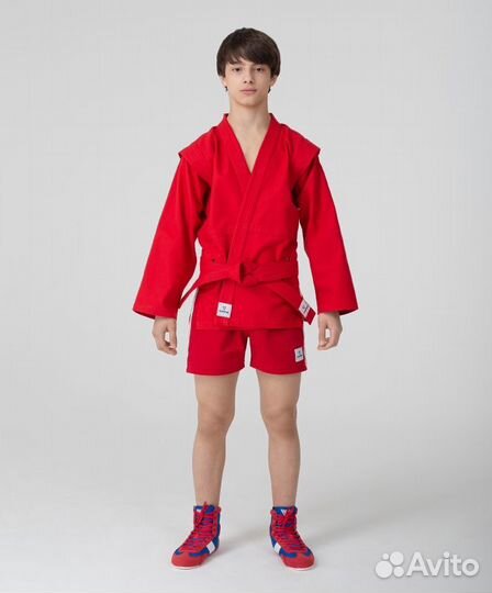 Куртка для самбо start, хлопок, красный