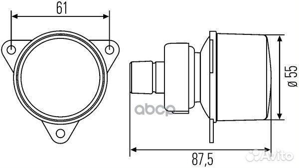 Габаритные огни автомобиля 12V 2PF008221-017 hella