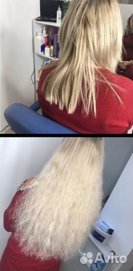 Снятие наращённых волос