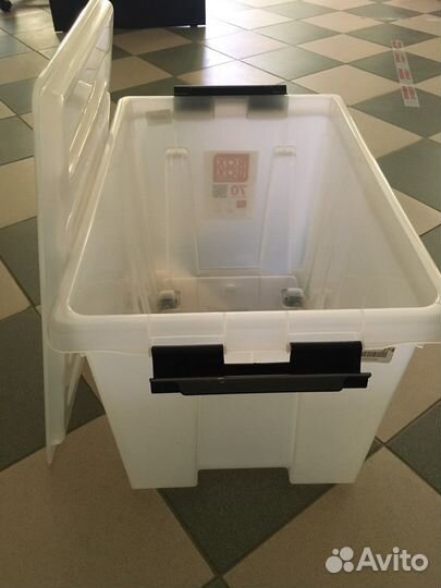 Контейнер на роликах с крышкой Rox Box 70 л