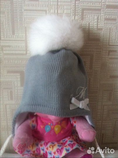 Новые зимняя шапка с пумпоном