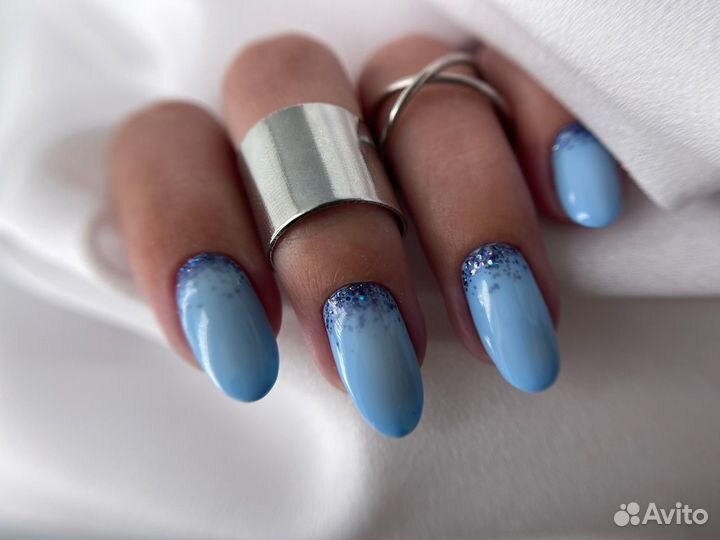 Комбинированный аппаратный маникюр, гель лак