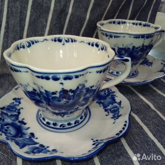 Чайная пара Гжель