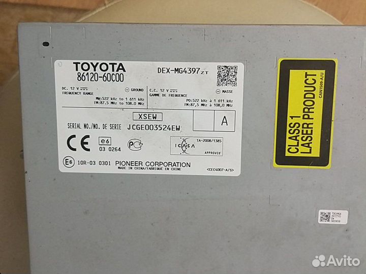 Штатная магнитола Toyota Prado 150 2012 г.в