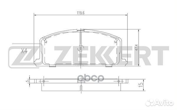 Колодки торм. диск. передн. Toyota Camry (V10 V