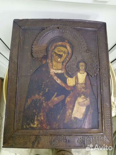 Икона Старинная Смоленская Бм