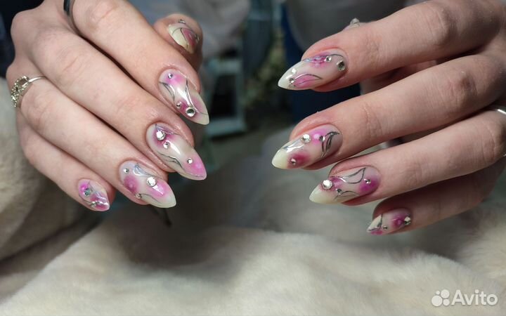 Креативный маникюр / наращивание