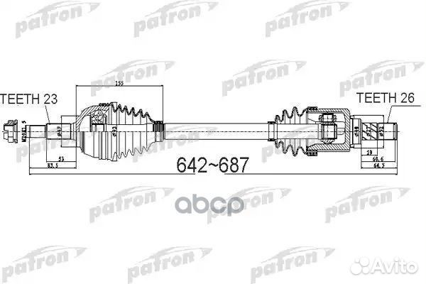 Привод в сборе nissan note 06- передн.лев. PDS0
