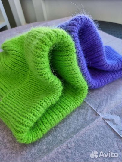 Шапка пух норки бини пушистая