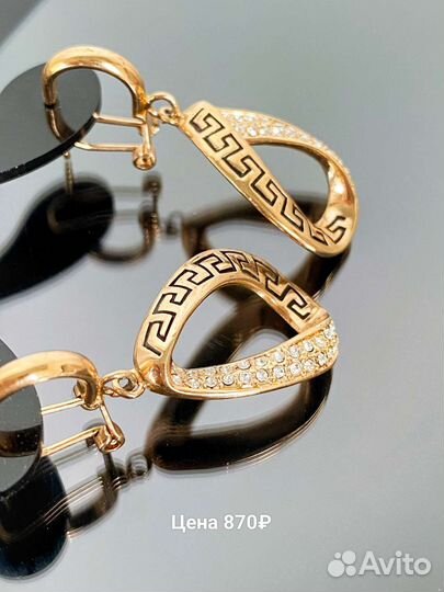 Серьги бижутерия ювелирная