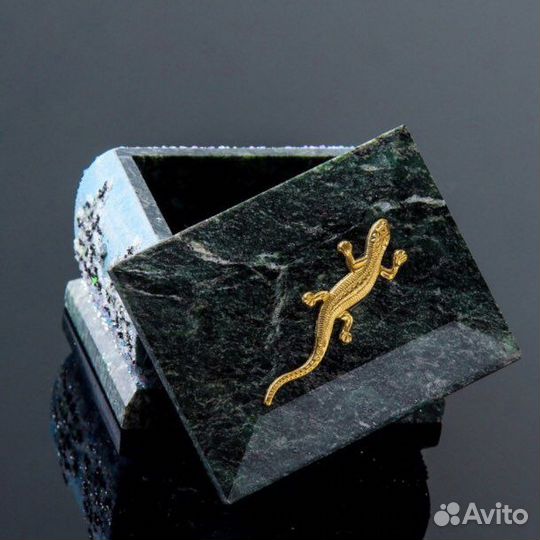 Шкатулка Змеевик натуральный камень новая Серпент