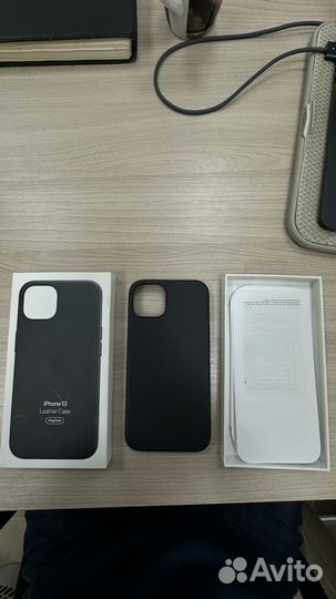 Оригинал кожаный чехол на iPhone 13 magsafe