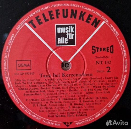 Tanz Bei Kerzenschein(Танец при свечах) LP Germany