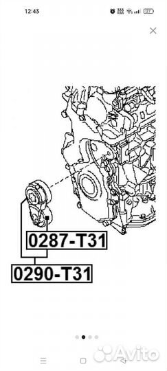 Ролик ремня Nissan x-trail t31