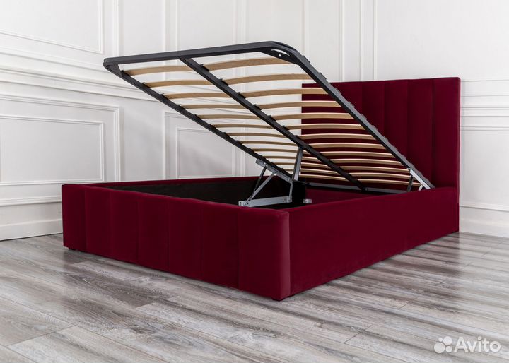 Кровать с подъемным механизмом 120х200 бордо