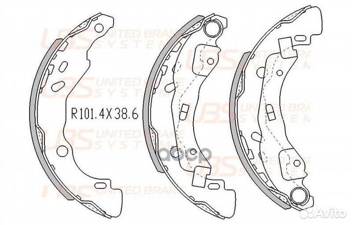 Колодки тормозные B1205001 UBS