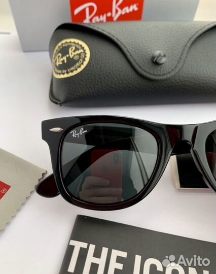 Очки ray ban wayfarer 50 черные