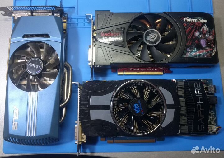 Видеокарты:gtx460,hd4890,hd6870,550ti (нерабочие)
