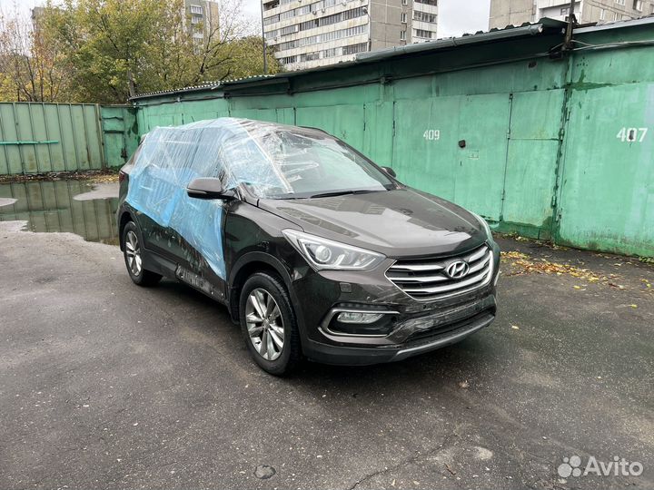 Hyundai Santa Fe 2.2 AT, 2015, битый, 105 000 км