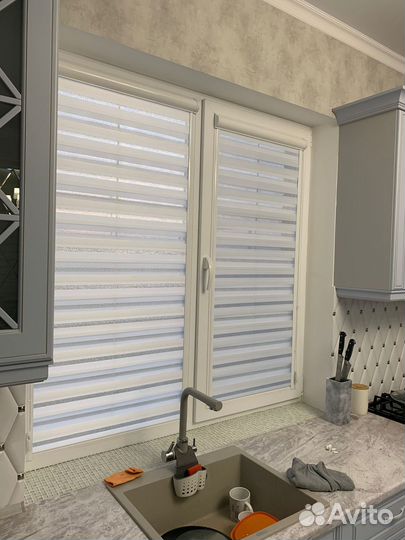 Рулонные шторы день ночь