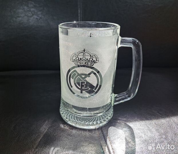 Пивной бокал с гравировкой Real Madrid