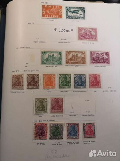 Марки 1902-1925 Германия, США, Франция