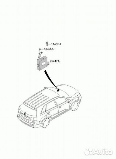 Блок управления раздаточной коробкой Kia Sorento 2