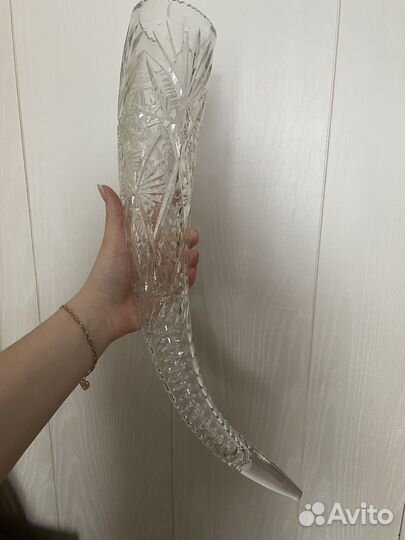 Хрустальный рог 54 см