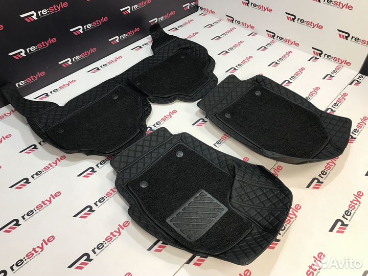 Ковры салона 3D Toyota Vitz 130 2WD R1058