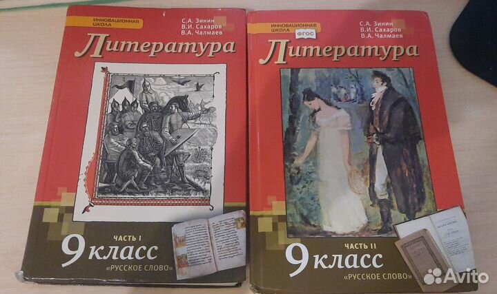 Литература 9 класс 1 и 2 часть зинин