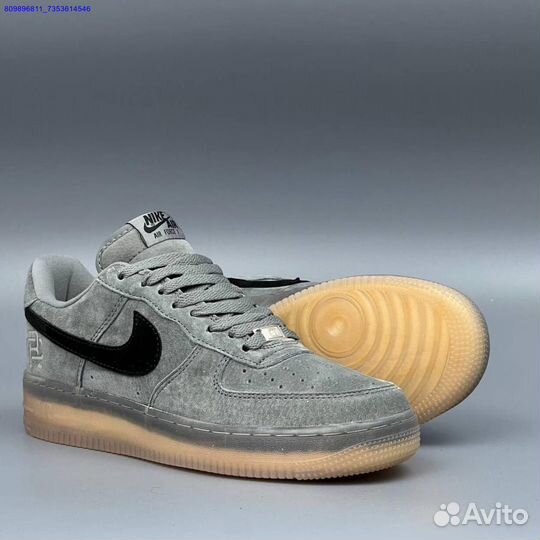 Nike Air Force 1 Grey Замша (Арт.56632)