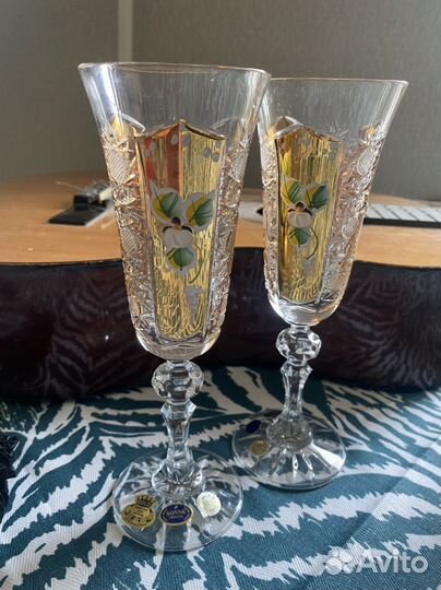 Хрустальные бокалы. Не использовались