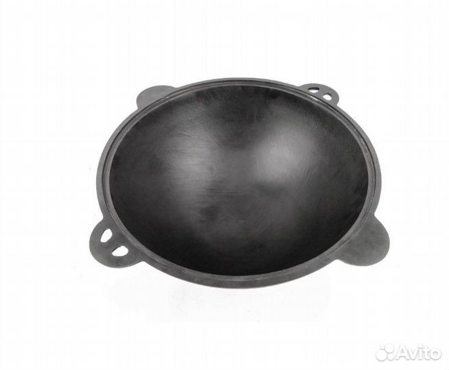 Казан чугунный 12 л с крышкой мраморным покрытием