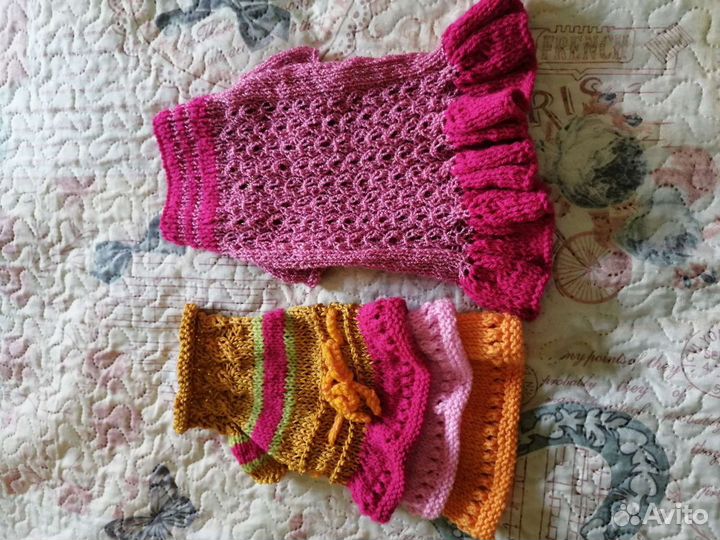 Вязанные вещи для собак в наличии и на заказ