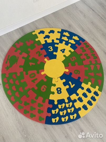 Детский коврик пазл 123 см