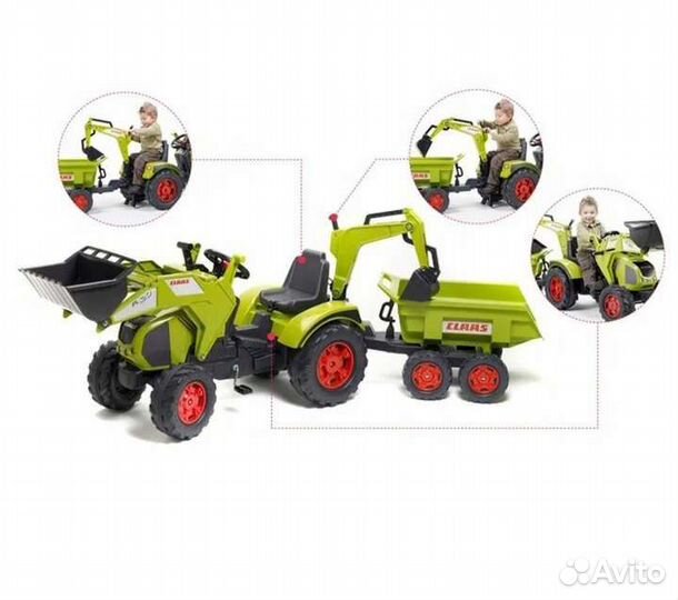 Огромный детский трактор с педалями Falk