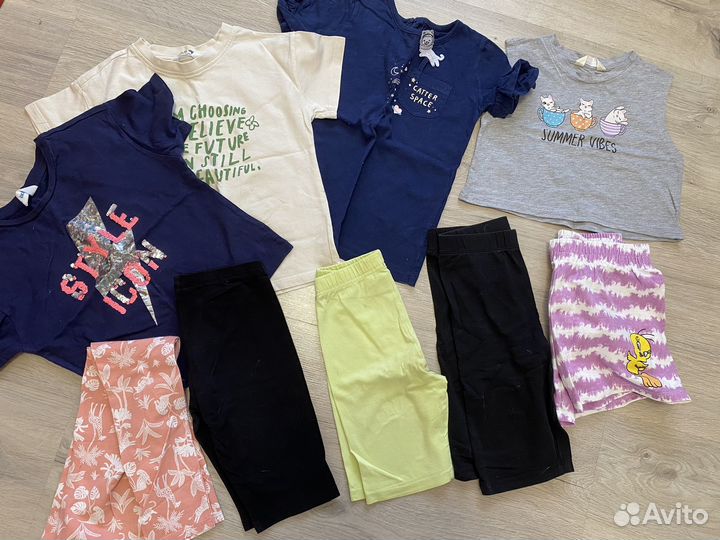 Пакет фирменной летней одежды для девочки 122-128