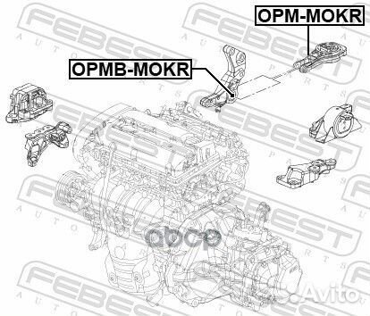 Подушка двигателя зад прав/лев opel mokka J