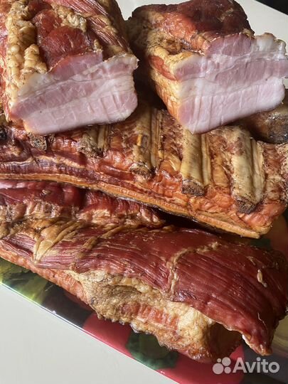 Копченое мясо и колбаса собственного производства
