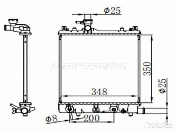 Радиатор suzuki wagon R wide